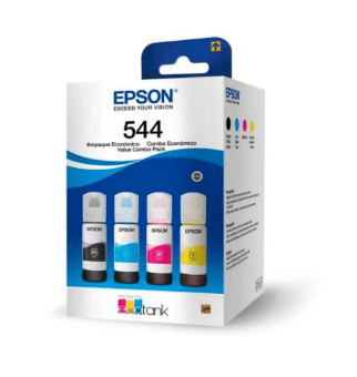 TINTA T544 4 PACK NEGRO/CYAN/MAGENTA/ AMARILLO 