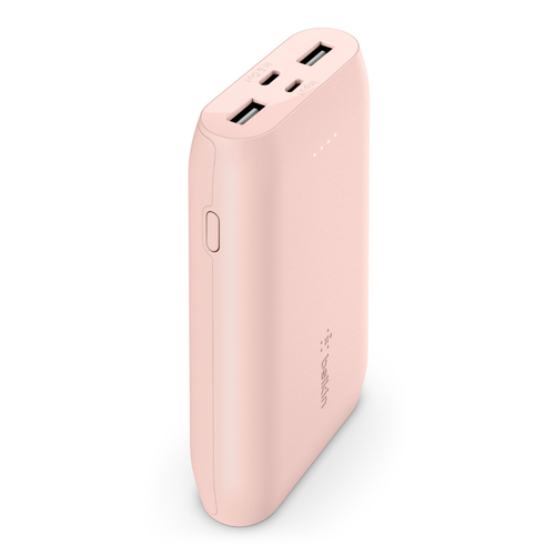 POWER BANK 10K MAH 15W 2,4 USB-A X2 USB- C X1 MICROUSB X1 ROSA 