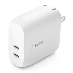 CARGADOR DE PARED BELKIN DUAL PORT USB-C 40W AC/20W 