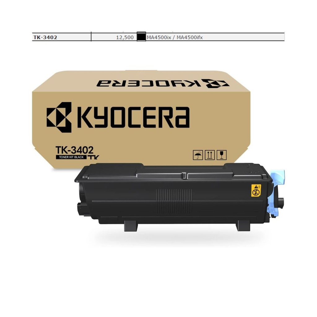 TONER KYOCERA TK-3402 NEGRO P/PA4500X 12 000 PAGINAS 