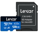 MEMORIA MICROSDXC 128GB 633X, UHS-I CLASE 10 CON ADAPTADOR 