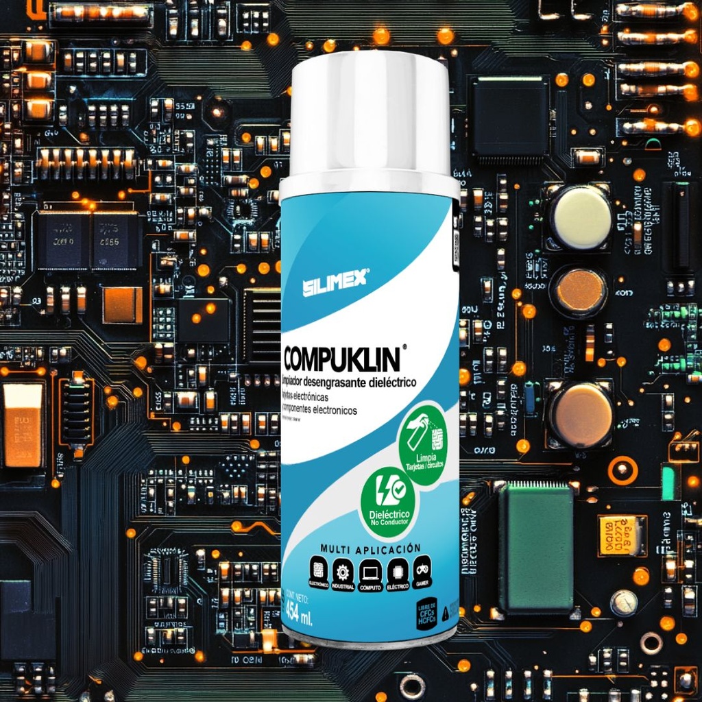 LIMPIADOR DE CIRCUITOS Y TARJETAS ELECTRONICAS COMPUKLIN 