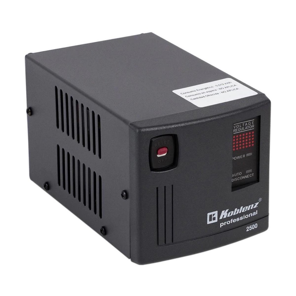 REGULADOR ER-2550 2500VA/2000 WATTS 6 CONTACTOS ATERRIZADOS DESCONEXION AUTO MATICA