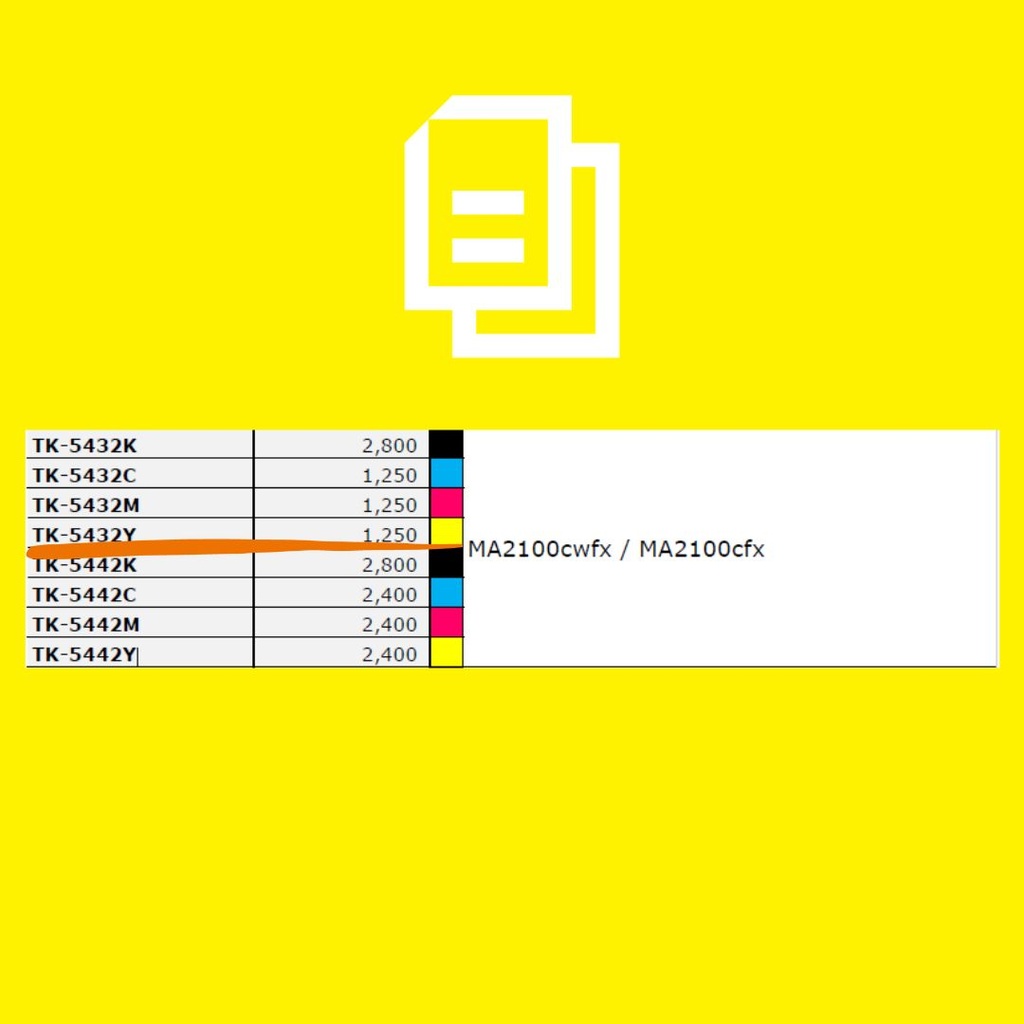 TONER KYOCERA TK-5432Y AMARILLO P/ECOSYS 2100 
