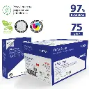PAPEL BOND BLANCO T/CARTA AZUL CARTA 97% CAJA C/5,000 HOJAS 75G/M2 