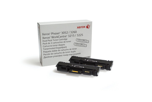 TONER NEGRO P/PHASER 3052/3260/WC 3215/ 3225 6,000 PAGINAS DUAL PACK 