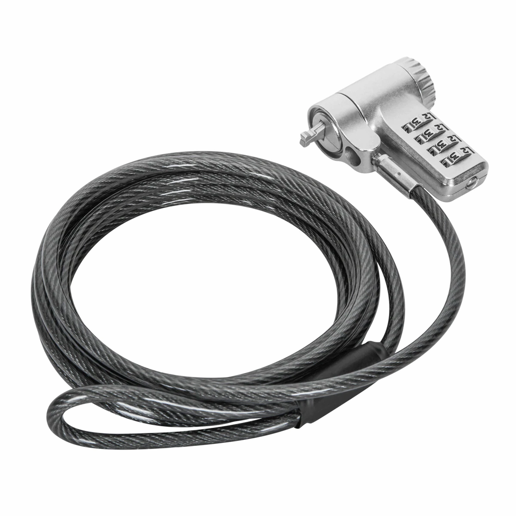 CANDADO SEGURIDAD TARGUS DEFCON DE COMBINACION RESETEABLE 2M CABLE GRIS 