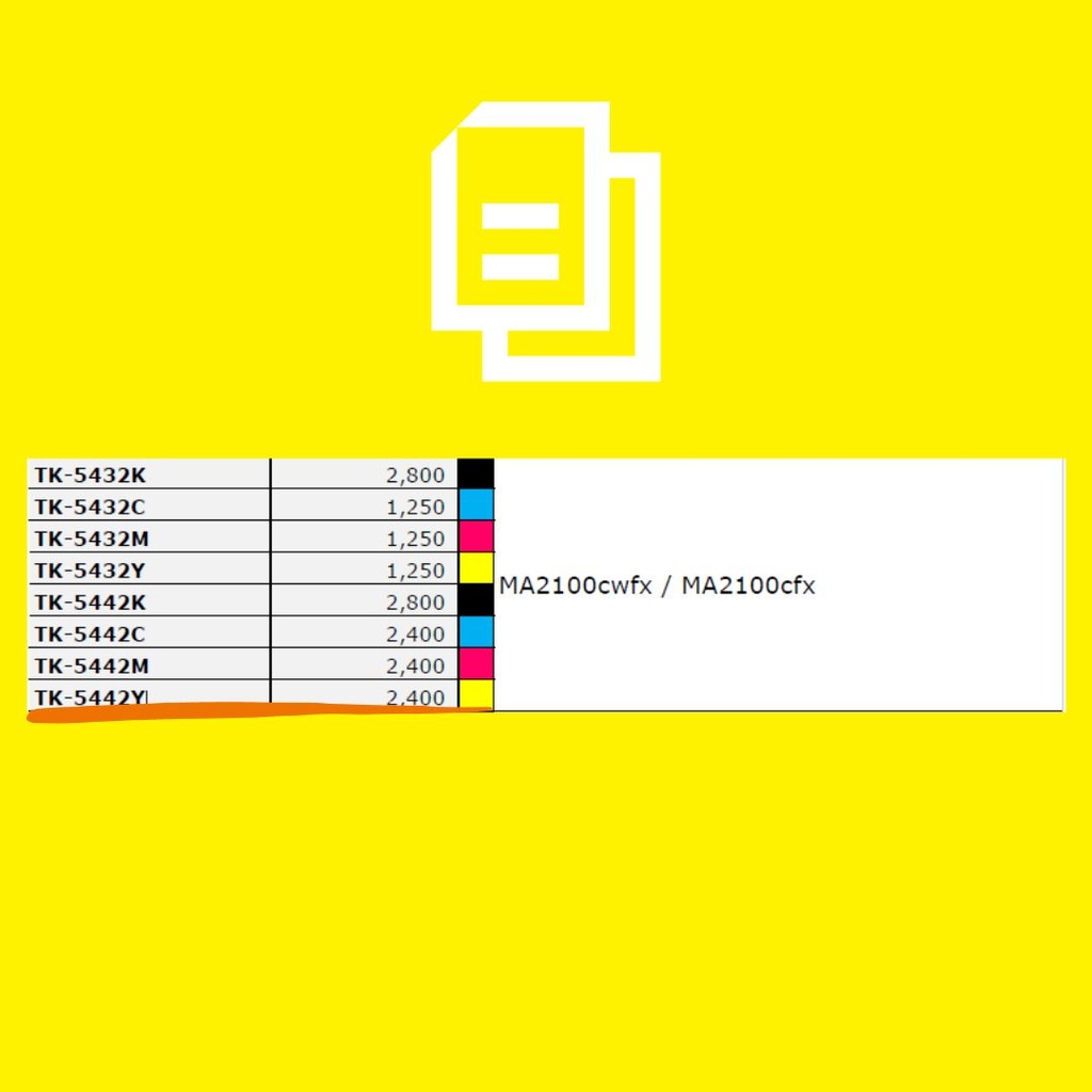 [1T0C0AAUS0] TONER KYOCERA TK-5442Y AMARILLO P/MA2100 CWFX/PA2100CWX 