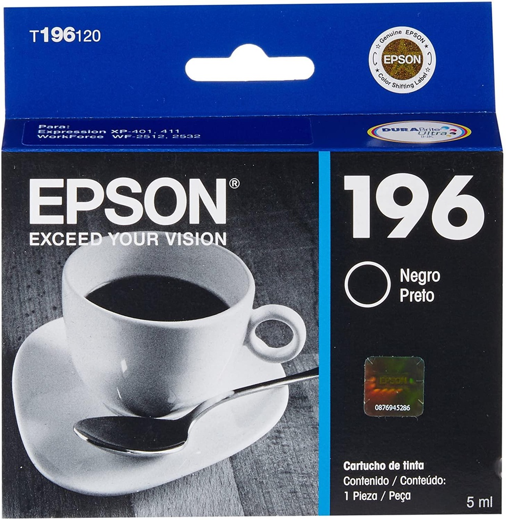 [T196120-AL] TINTA NEGRA P/MULTIFUNCIONAL XP401/ WP2512/WP2532 TINTAS