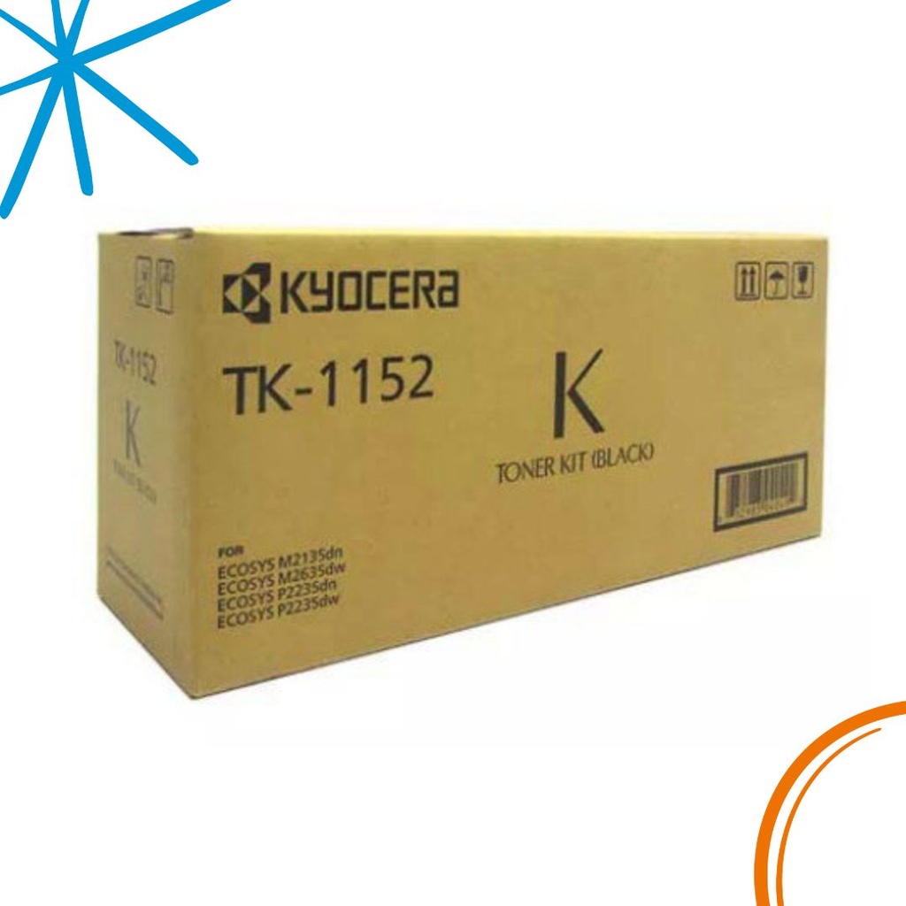 [1T02RV0US0] Cartucho De Tóner Kyocera TK-1152 Color Negro 3000 Páginas