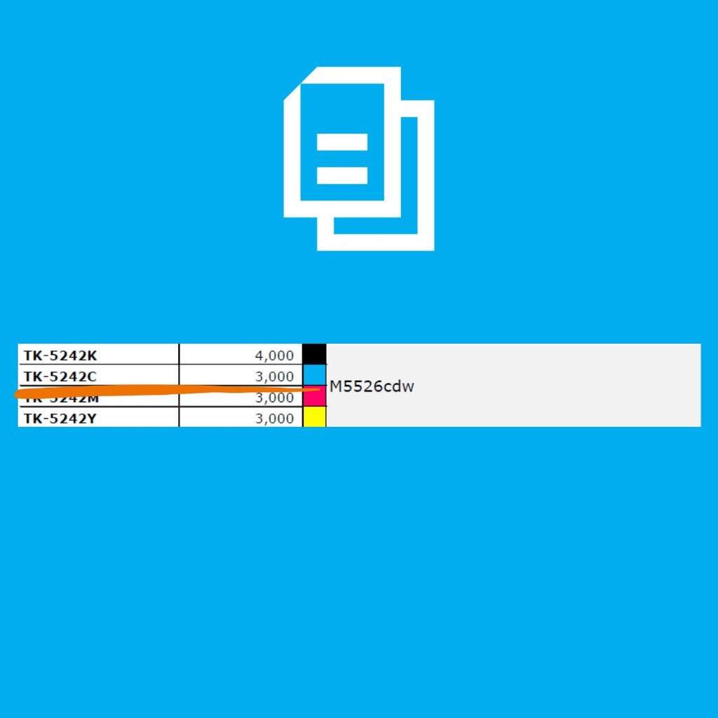 [1T02R7CUSV] TONER KYOCERA TK-5242C CYAN P/P5026CDN/P 5026CDW/M5526CDN/M5526CDW 